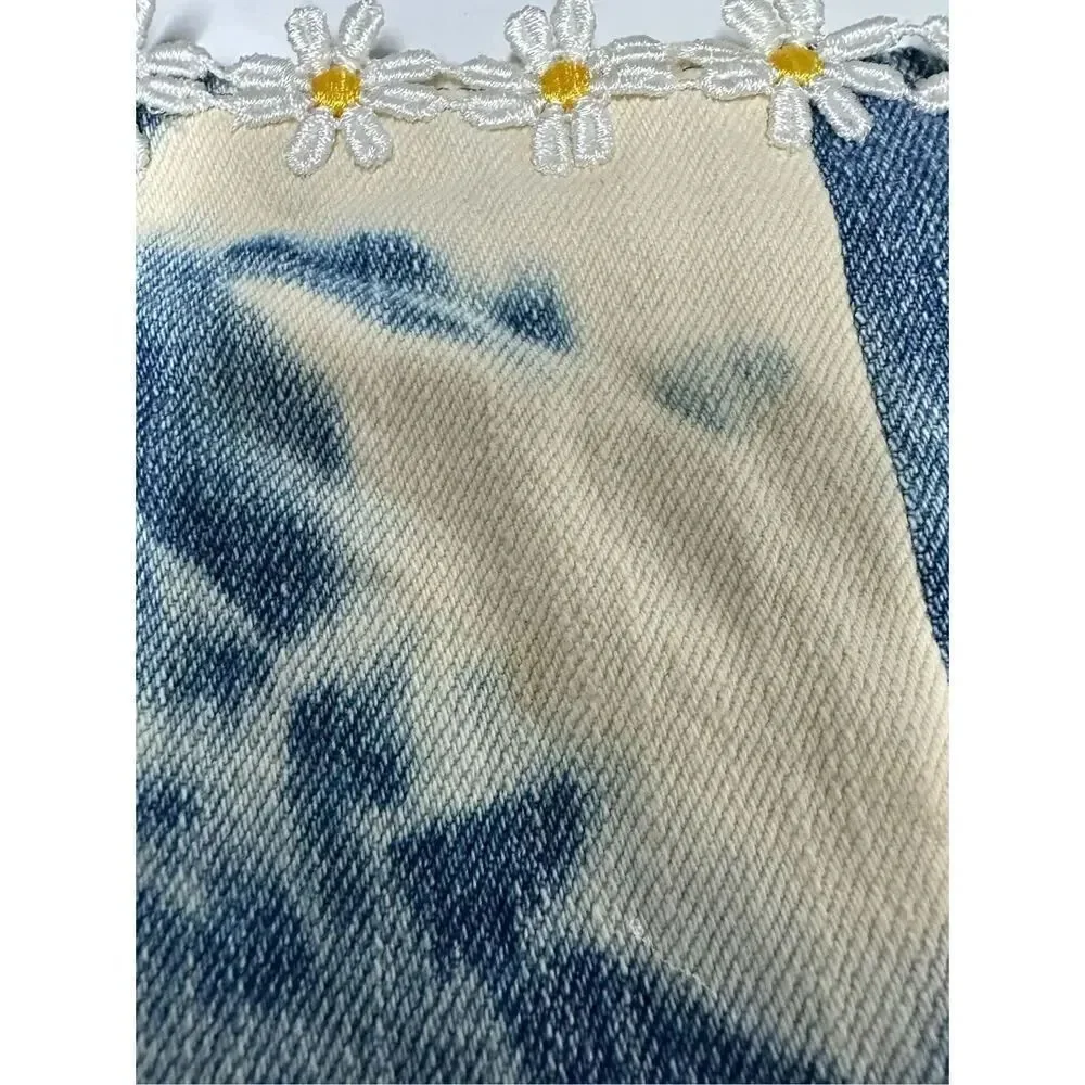 Handmade Vintage Apron Denim Lace Size Adult Levi’s Tie Dye